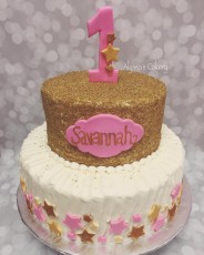 Savannah Gold Sprinkle Tiered Cake